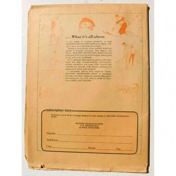 Vintage February 1977 Western Recreation News Newspaper - Hunting FISHING Skiing - Picture 3 of 3